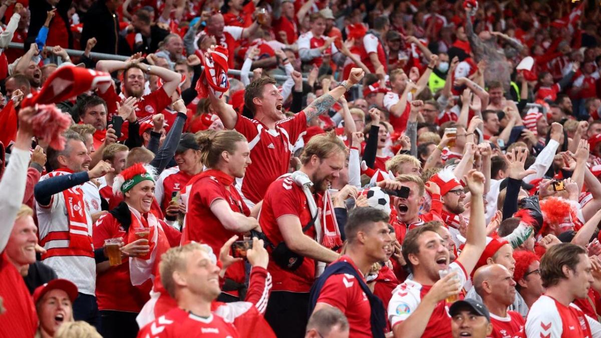 Denmark football fans